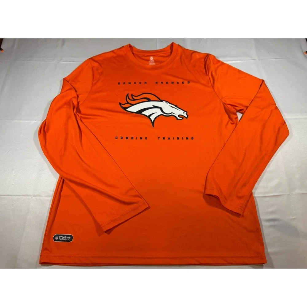 Nike Denver Broncos Combine Authentic Shirt Mens XL Long Sleeve Dri Fit NFL